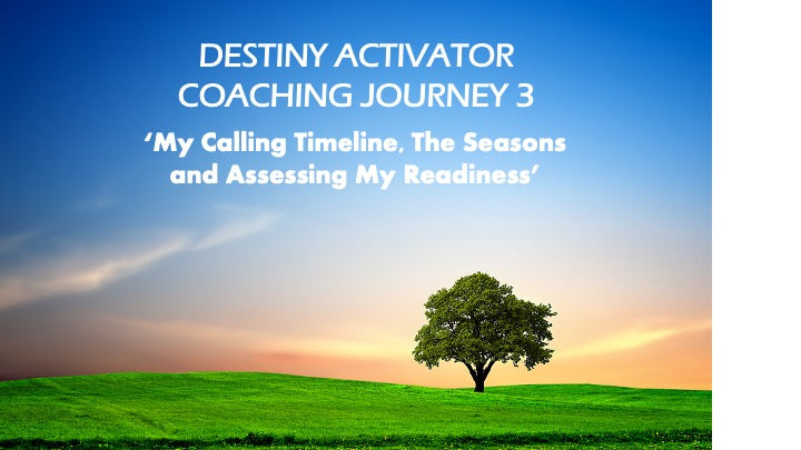 Destiny Activator Journey 3 - My Calling Timeline, The Seasons and Assessing My Readiness - DAOJ322